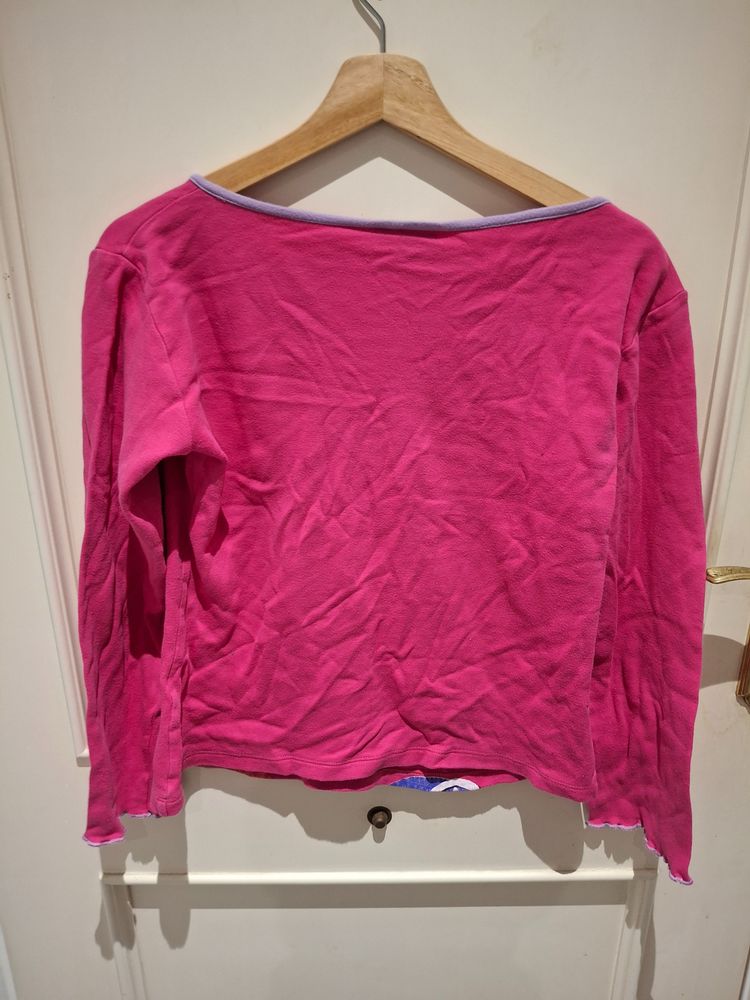 Pink Long Sleeve Top With Betty Boop Graphic 2