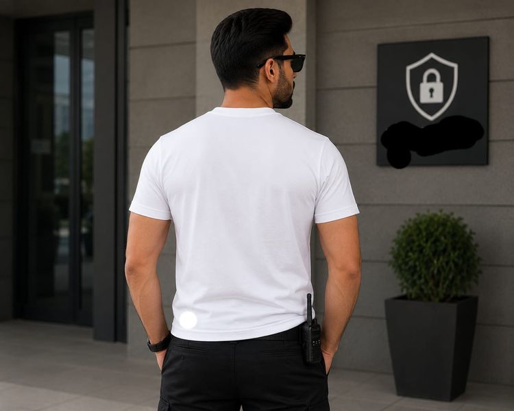White T-Shirt With Polo Text image 2