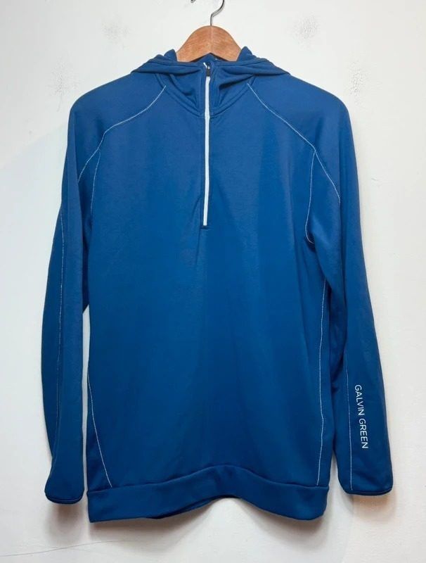 Calvin Green Blue Hooded Pullover image 1