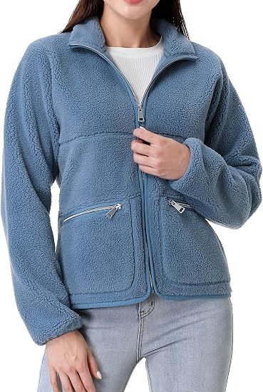 Blue Fleece Zip-Up Jacket image 1