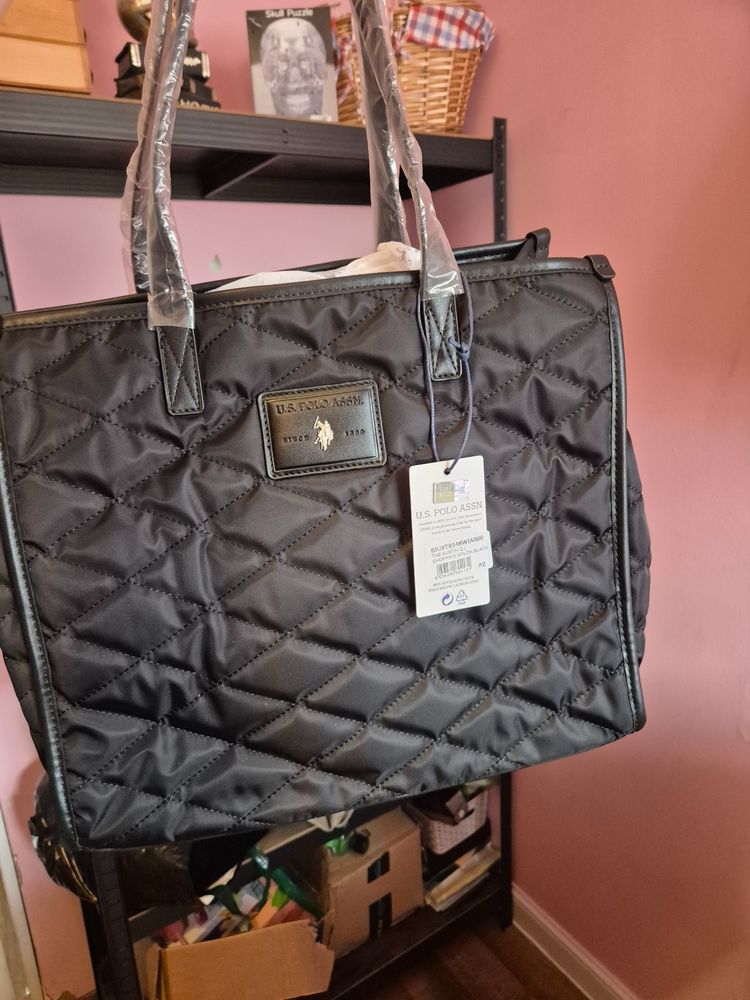 Polo U.S. Polo Assn. Black Quilted Tote Bag rrp £140 product image