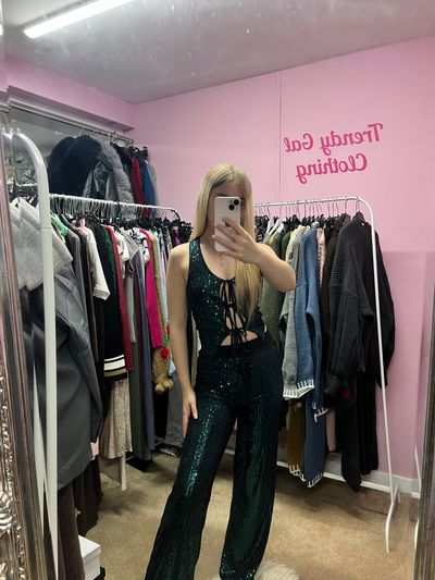 Sparkly waistcoat and trouser set