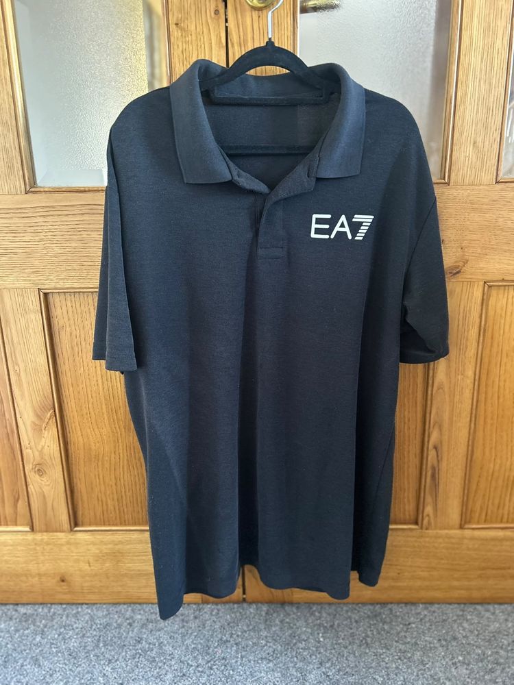 Ea7 Black Polo Shirt