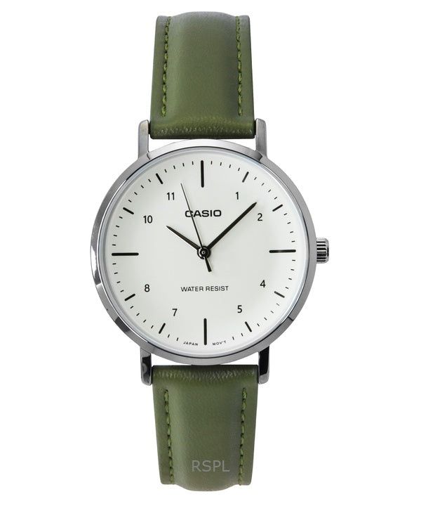 Casio Standard Analog Leather Strap Beige Dial Quartz LTP-VT03L-3B Women's Watch image 1