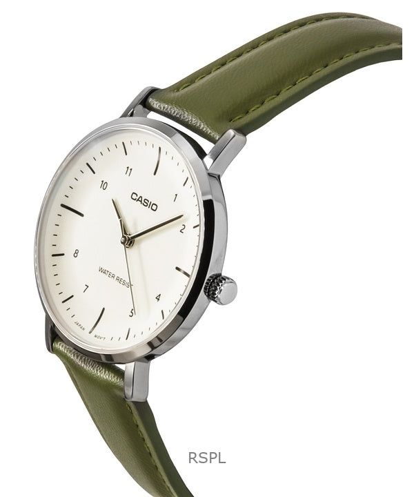 Casio Standard Analog Leather Strap Beige Dial Quartz LTP-VT03L-3B Women's Watch image 2