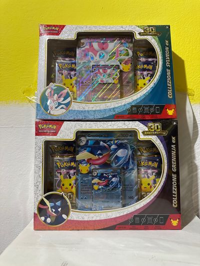 Pokémon Collezione Sylveon Ex And Collezione Greninja Ex 30Th Anniversary Card Sets