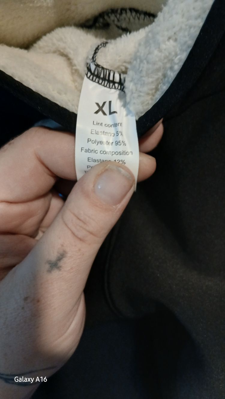 Black Fleece-Lined Leggings obraz 2
