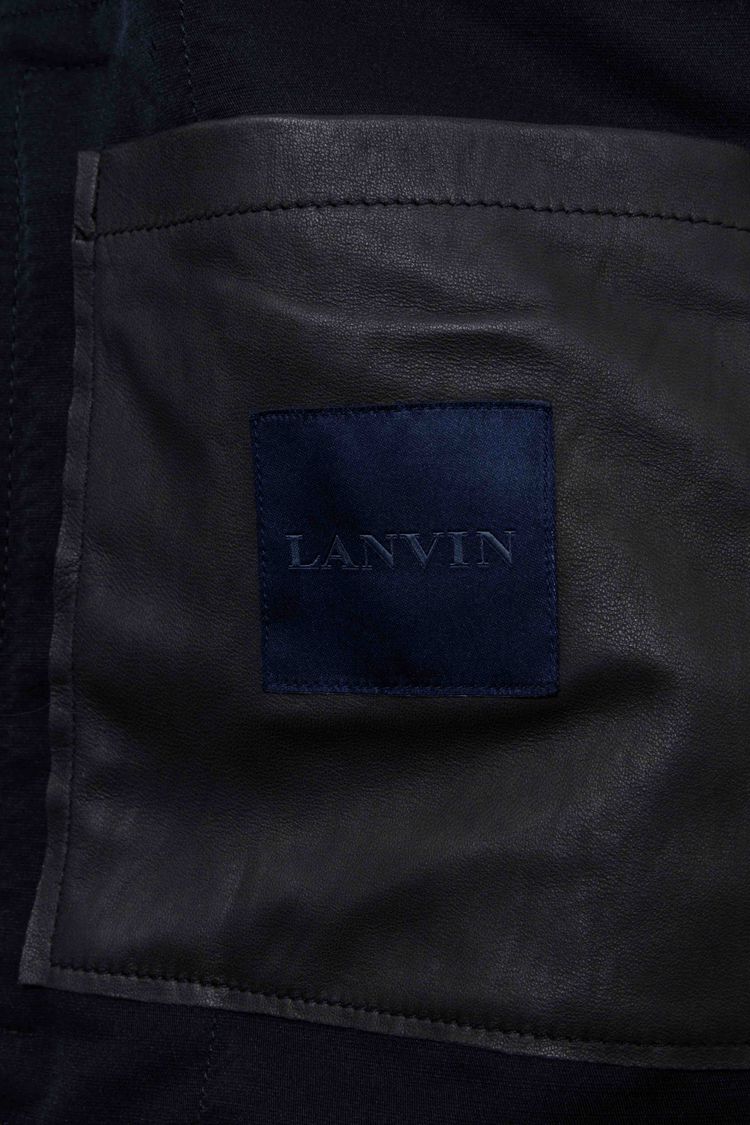 Lanvin Paris Washed & Quilted Lambskin Leather Bomber Jacket image 7
