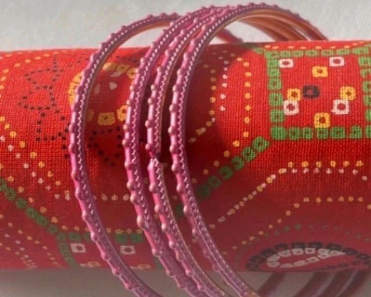 Pink Beaded Bangles 2