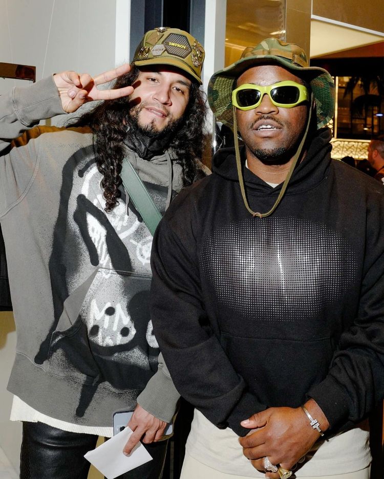 Givenchy x Chito Grey Chito Dog Graffiti Oversized Hoodie image 6