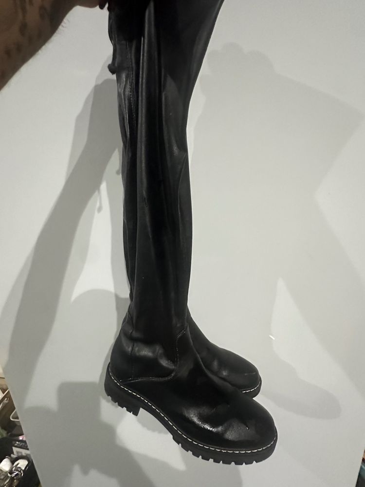 Black Knee-High Boots image 1