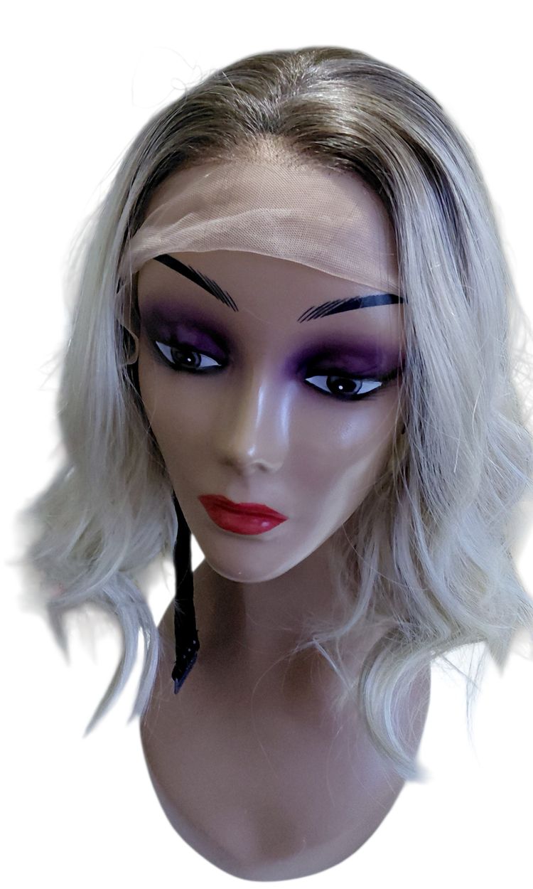 Roots Blonde Wavy Wig With Dark Roots product image