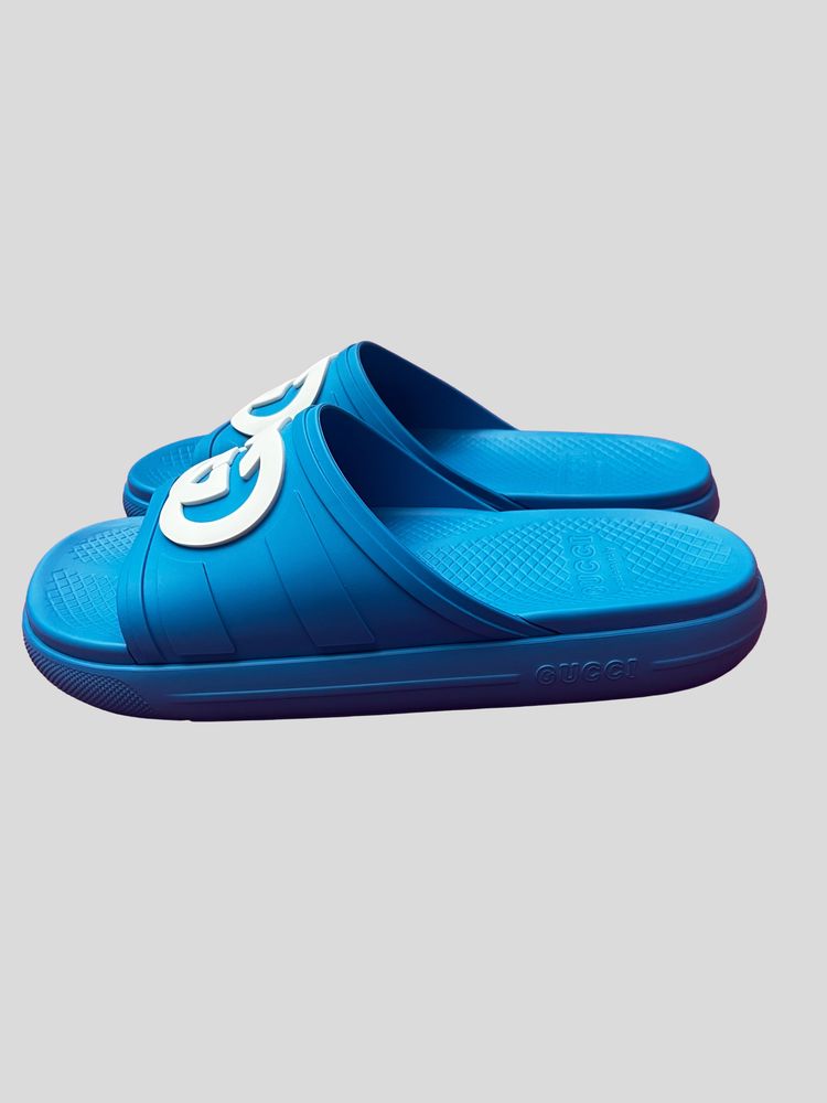 Gucci Blue Slides Sandals interlocking GG sandals 2