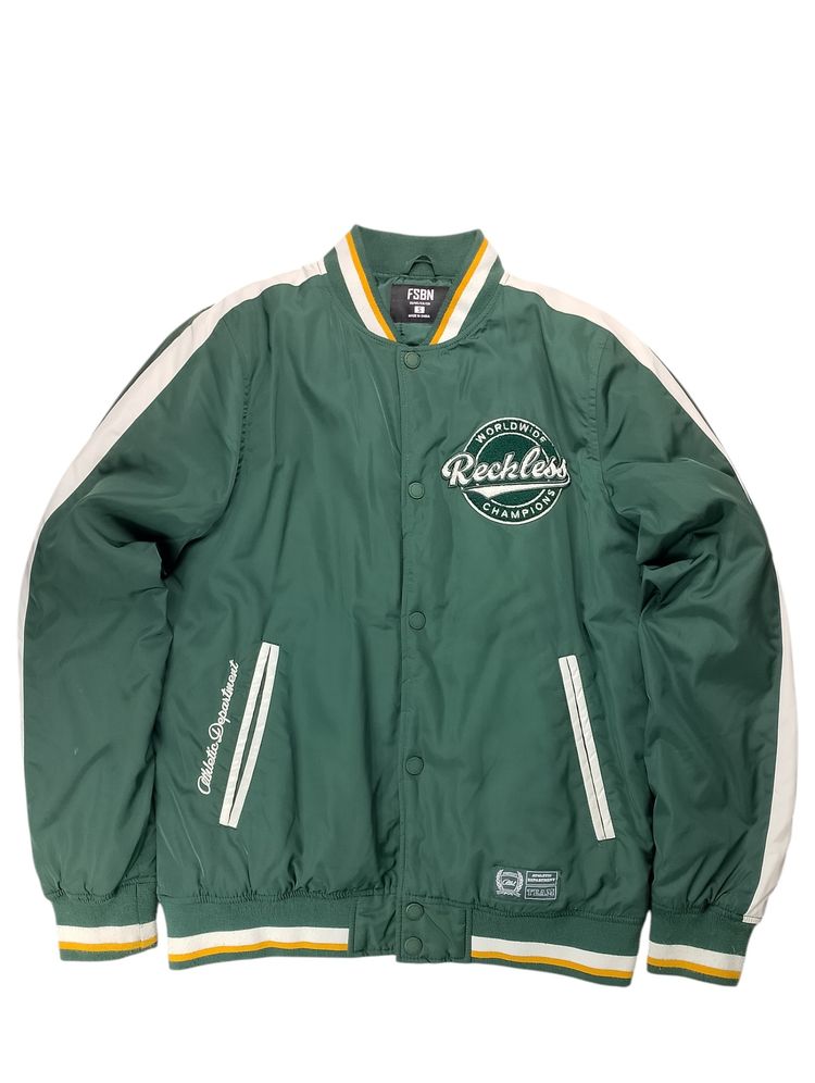 Reckless Green Varsity Jacket