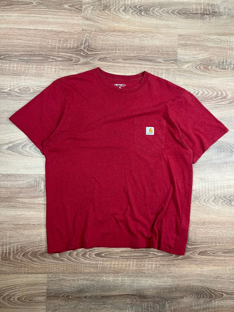 Burgundy Heather Carhartt Pocket T-shirt (XL) image 1