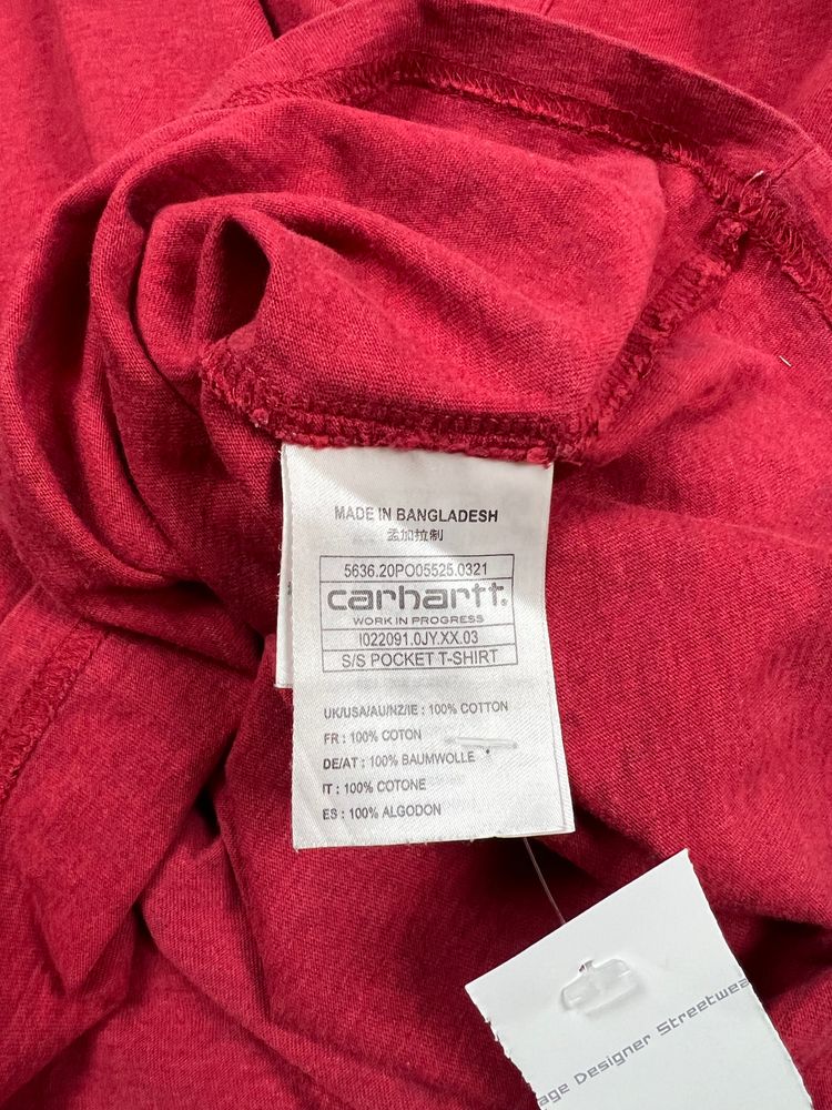 Burgundy Heather Carhartt Pocket T-shirt (XL) obraz 4