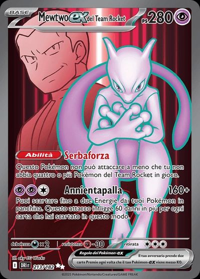 Mewtwo Ex Del Team Rocket DRI 213 NM IT