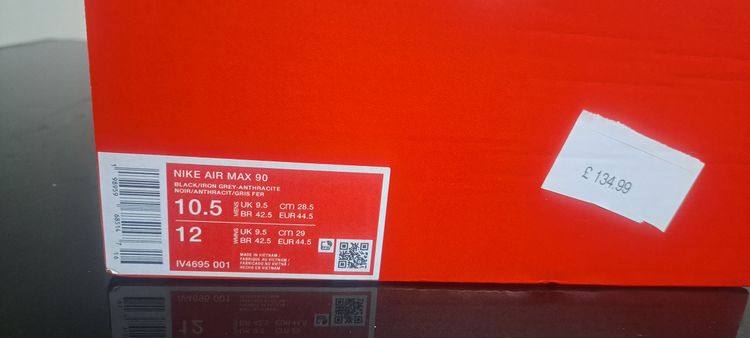 Nike Air Max 90 UK 9.5 EUR 44.5 Black Iron Grey Anthracite Brand New Box No Lid image 6
