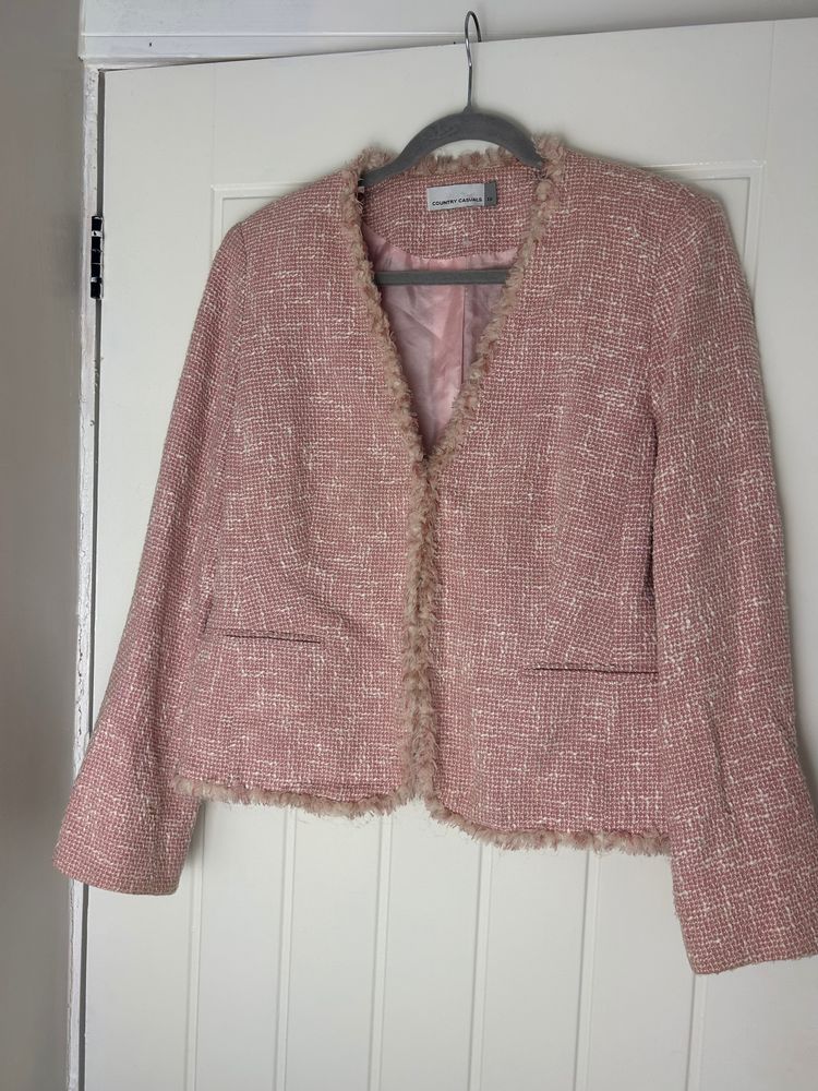pink tweed jacket