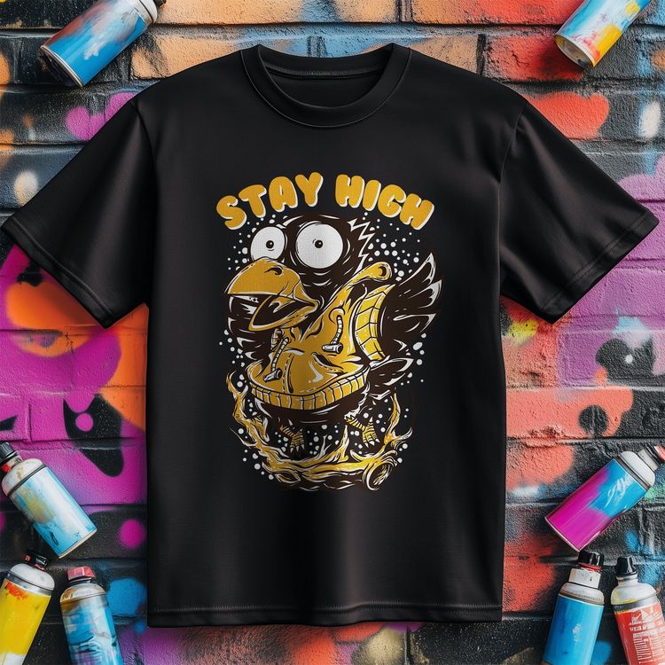 Stay High Bird T-Shirt - Feathered US image 1