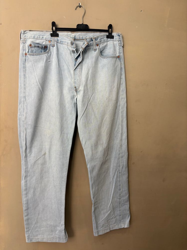 Levi'S Light Blue Denim Jeans 501 40x36 image 2