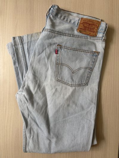 Levi'S Light Blue Denim Jeans 501 40x36