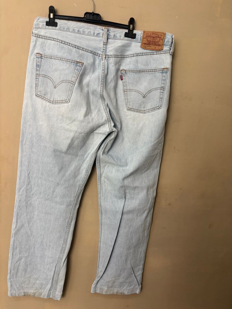 Levi'S Light Blue Denim Jeans 501 40x36 image 4