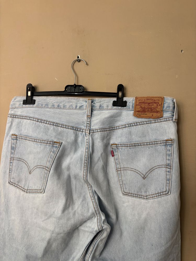 Levi'S Light Blue Denim Jeans 501 40x36 image 5