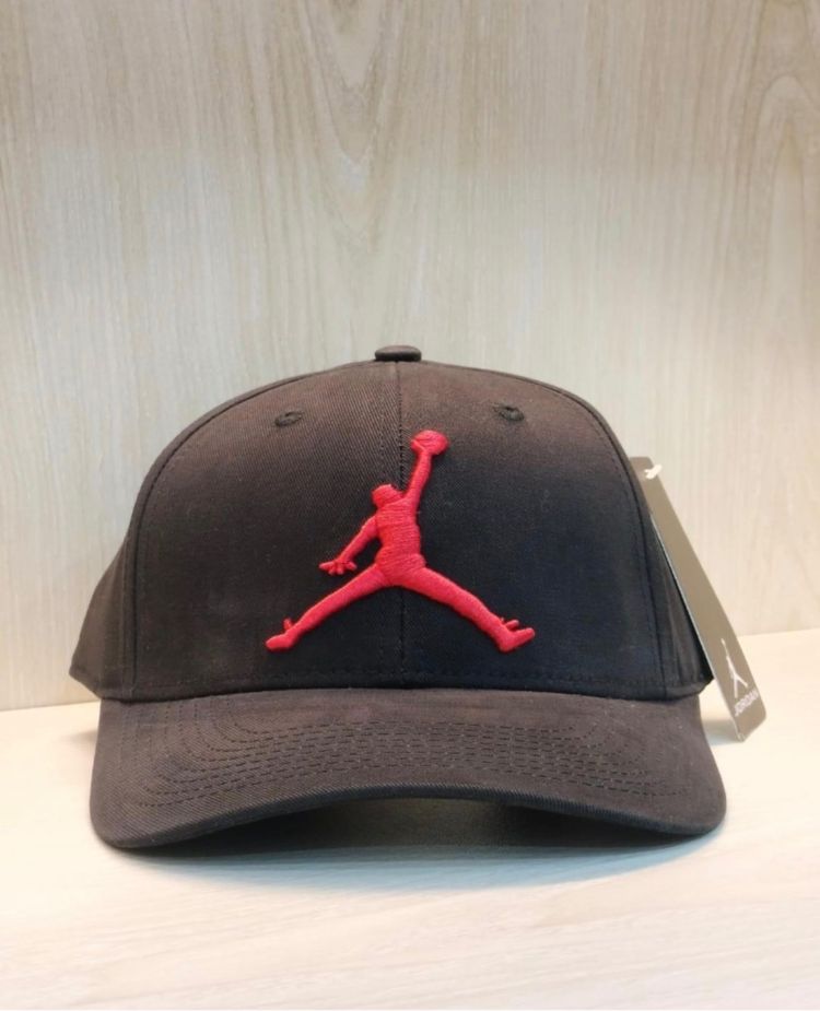Jordan Black Cap With Red Logo image 1
