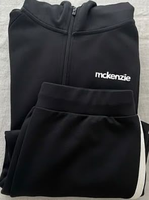 Mckenzie Black Zip-Up Jacket And Pants Set image 1