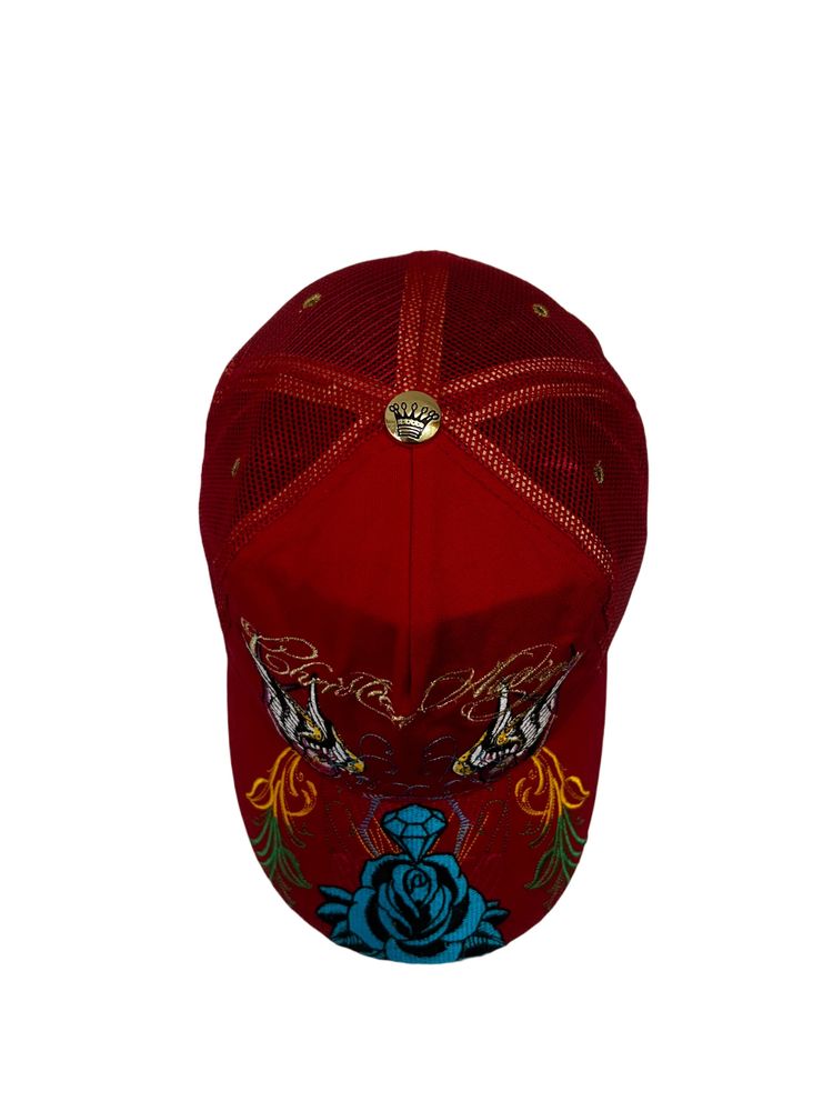 Red trucker cap 4