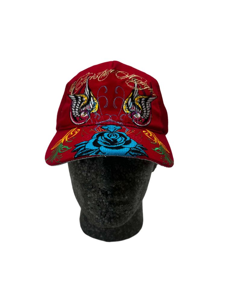 Red trucker cap