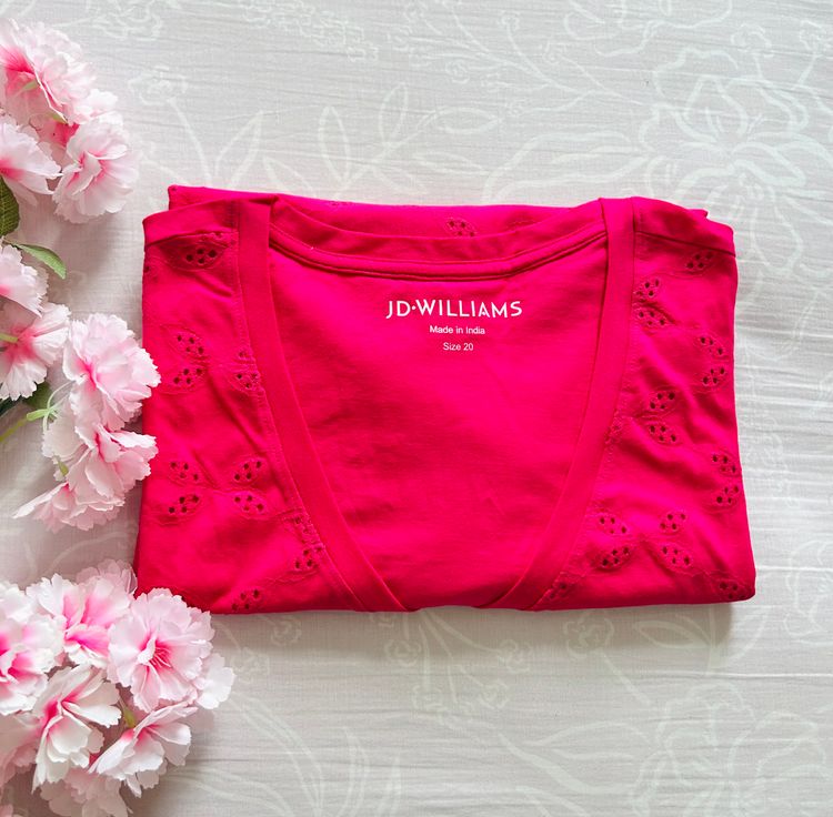 Jd Williams Pink V-Neck Top 9