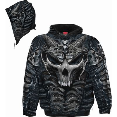 Spiral - SKULL ARMOUR - Allover Hoody Black