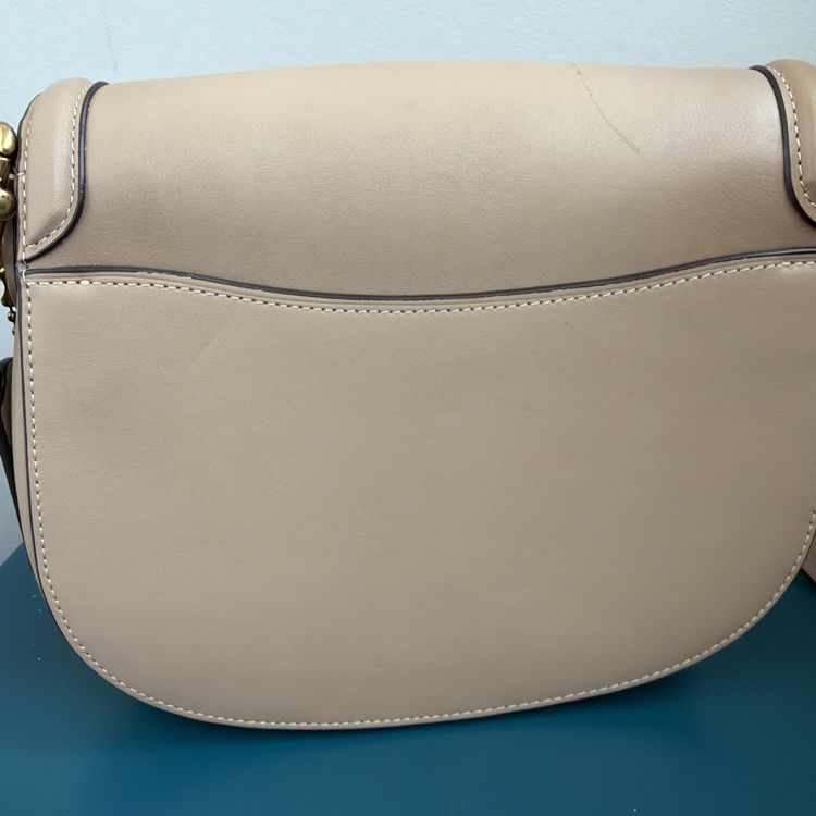 COACH Beat Saddle Crossbody Bag Taupe Glovetanned Leather New C303 £450 image 5