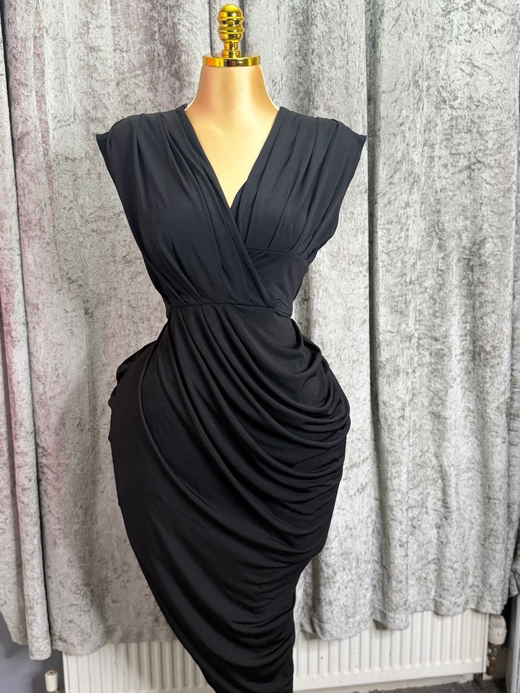 AX Paris Black Ruched Dress product image