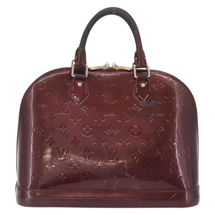 LOUIS VUITTON Monogram Vernis Alma PM Hand Bag Amarante M91611 LV Auth 210054 - Jerrillo image 3
