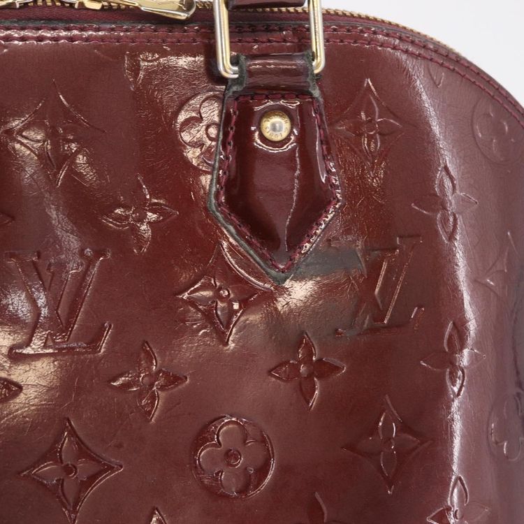 LOUIS VUITTON Monogram Vernis Alma PM Hand Bag Amarante M91611 LV Auth 210054 - Jerrillo image 4