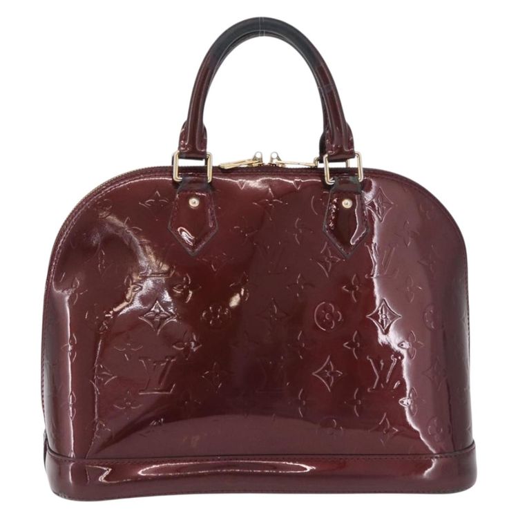 LOUIS VUITTON Monogram Vernis Alma PM Hand Bag Amarante M91611 LV Auth 210054 - Jerrillo image 2