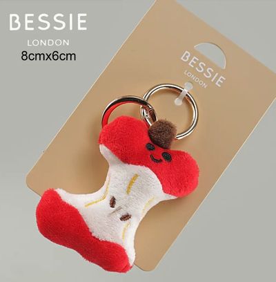 Plush Apple Core Bag Charm by Bessie London