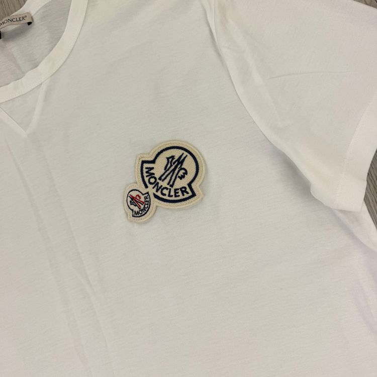 Moncler Men’s Double Logo White T-shirt image 6