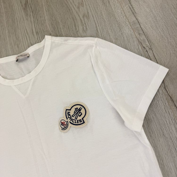Moncler Men’s Double Logo White T-shirt image 3