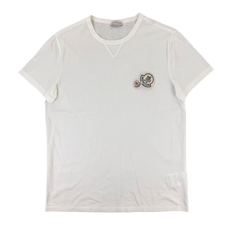 Moncler Men’s Double Logo White T-shirt image 1