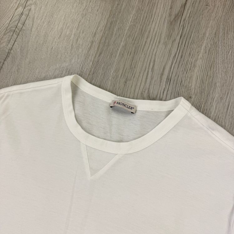 Moncler Men’s Double Logo White T-shirt image 4