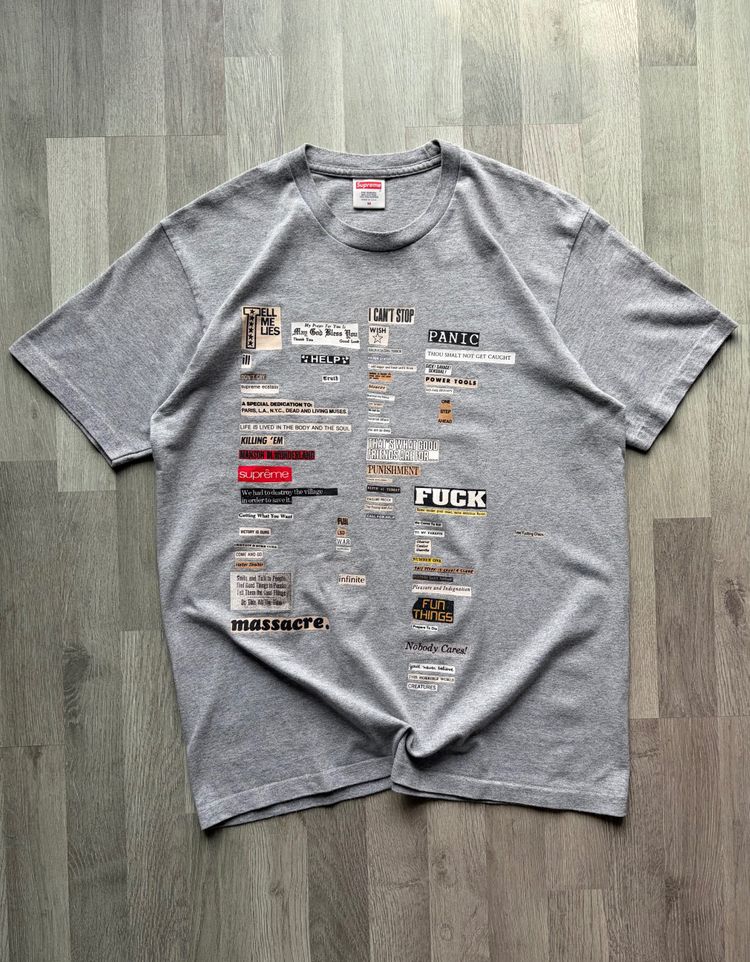 Supreme Grey Graphic T-Shirt
