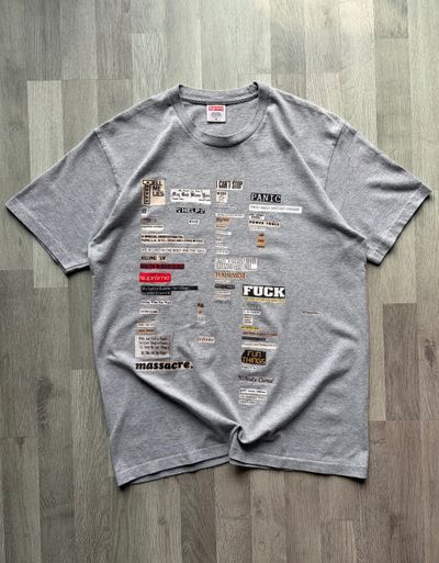 Supreme Grey Graphic T-Shirt