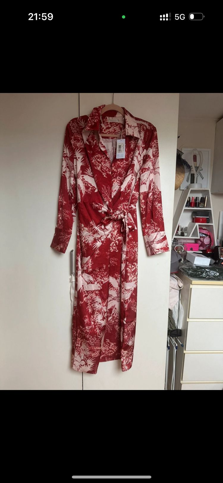 Guess Red Long Dress Size M RRP £170.00