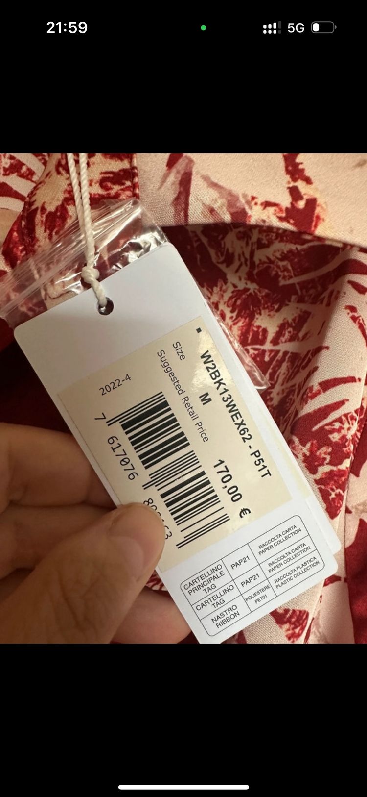 Guess Red Long Dress Size M RRP £170.00 image 3