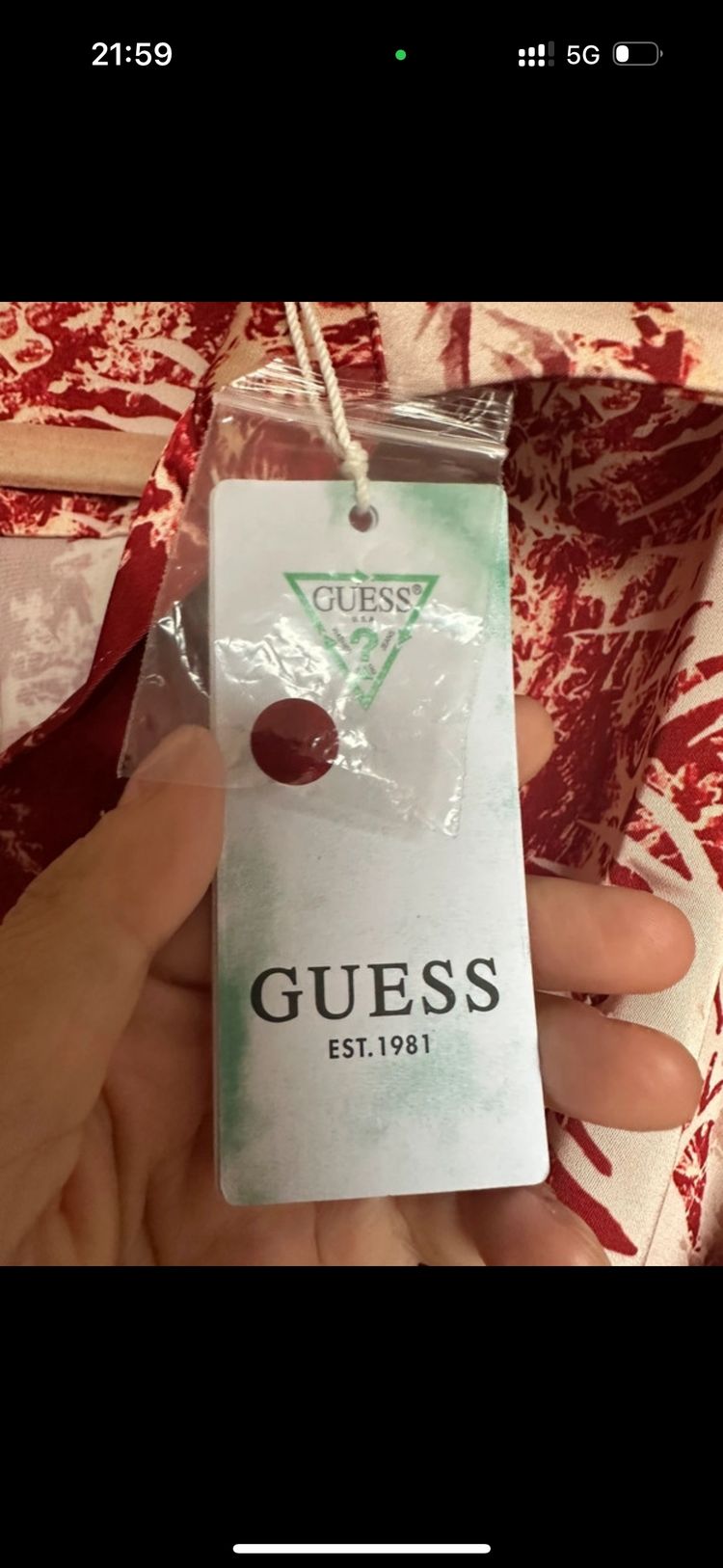Guess Red Long Dress Size M RRP £170.00 image 4
