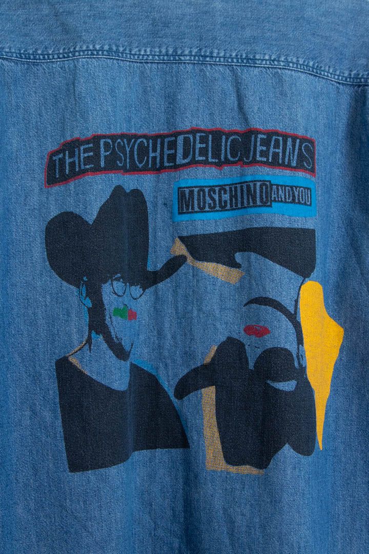 Moschino The Psychedelic Jeans: Moschino and You Long Sleeve Denim Shirt (XL) image 6